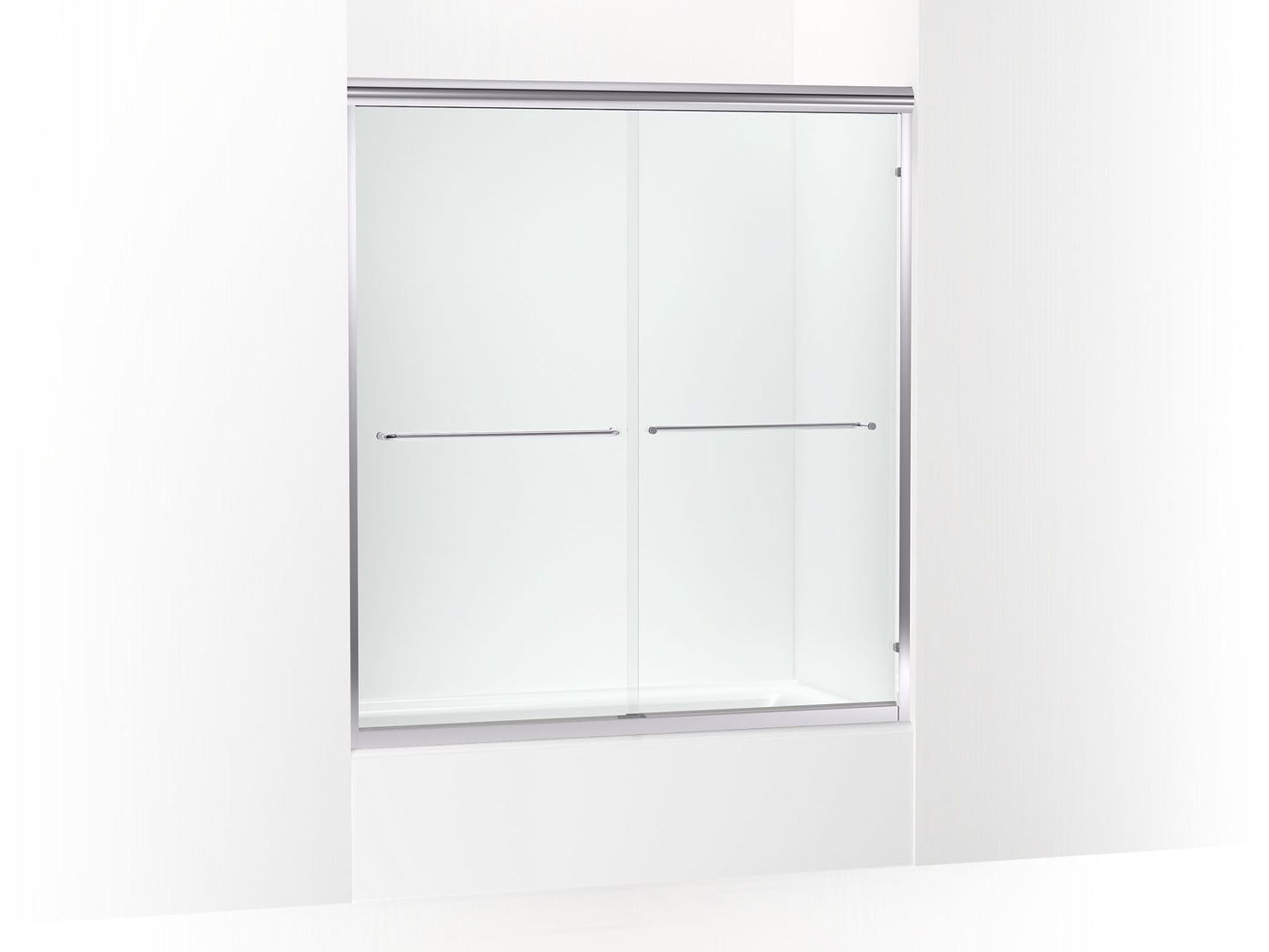 Sterling 572125-G05 Finesse 65-1/2" H Sliding Shower Door with 1/4"-thick Glass, Polished Stainless