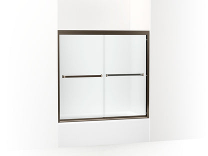 Sterling 581005-59 Meritor Frameless Sliding Bath Door 54-3/8"–59-3/8" W x 55-1/8" H, Deep Bronze