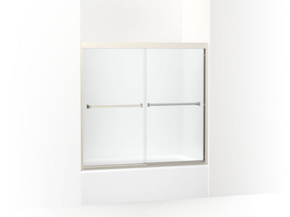 Sterling 581005-59 Meritor Frameless Sliding Bath Door 54-3/8"–59-3/8" W x 55-1/8" H, Nickel
