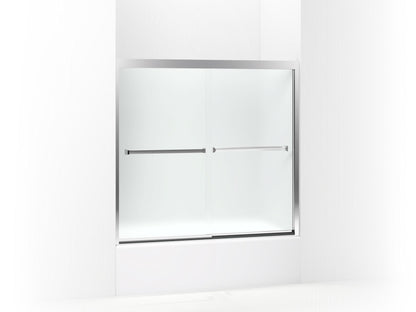 Sterling 581005-59 Meritor Frameless Sliding Bath Door 54-3/8"–59-3/8" W x 55-1/8" H, Silver