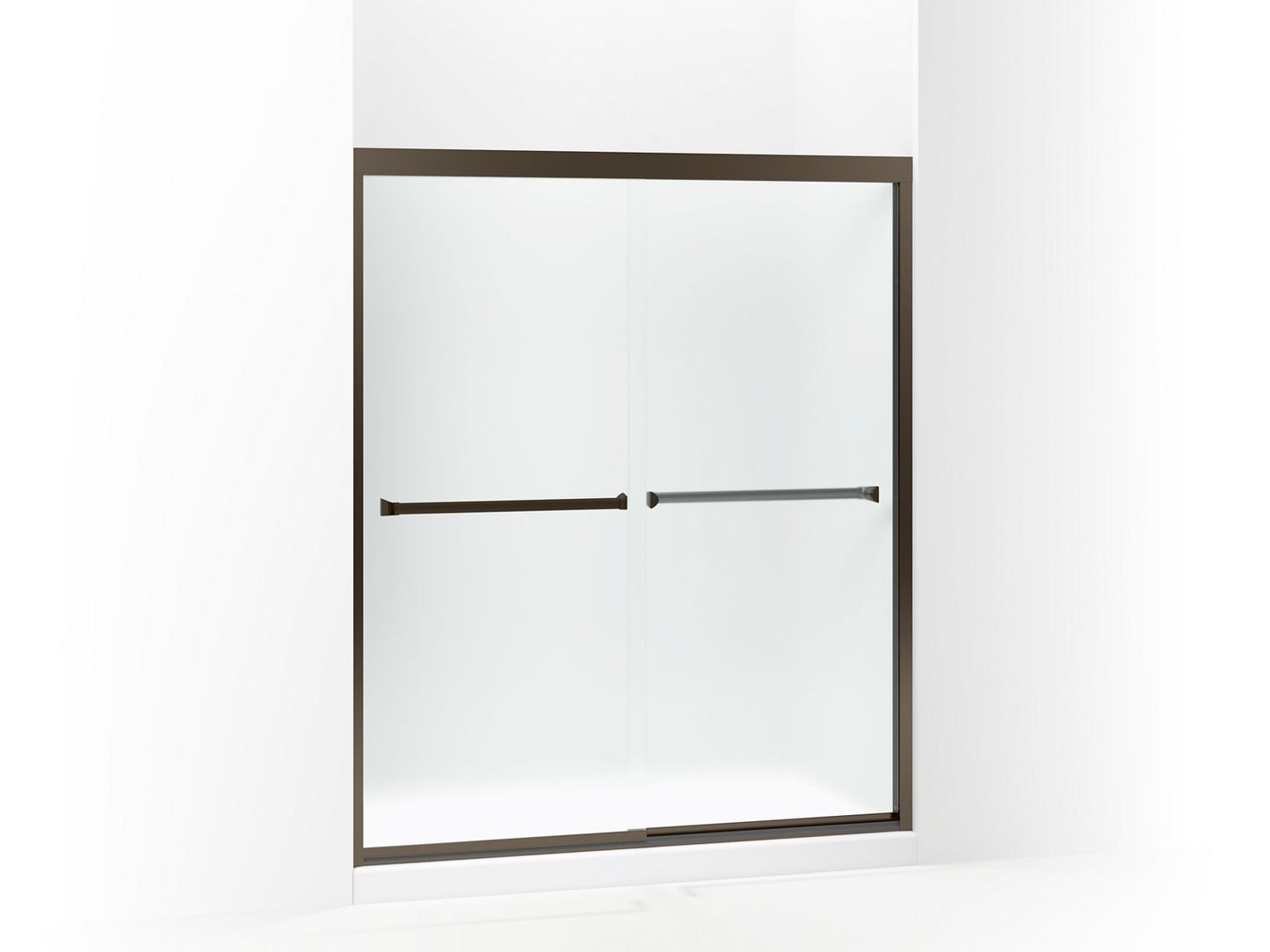Sterling 581075-59 Meritor Frameless Sliding Shower Door 54-3/8"-59-3/8" x 69-11/16", Deep Bronze