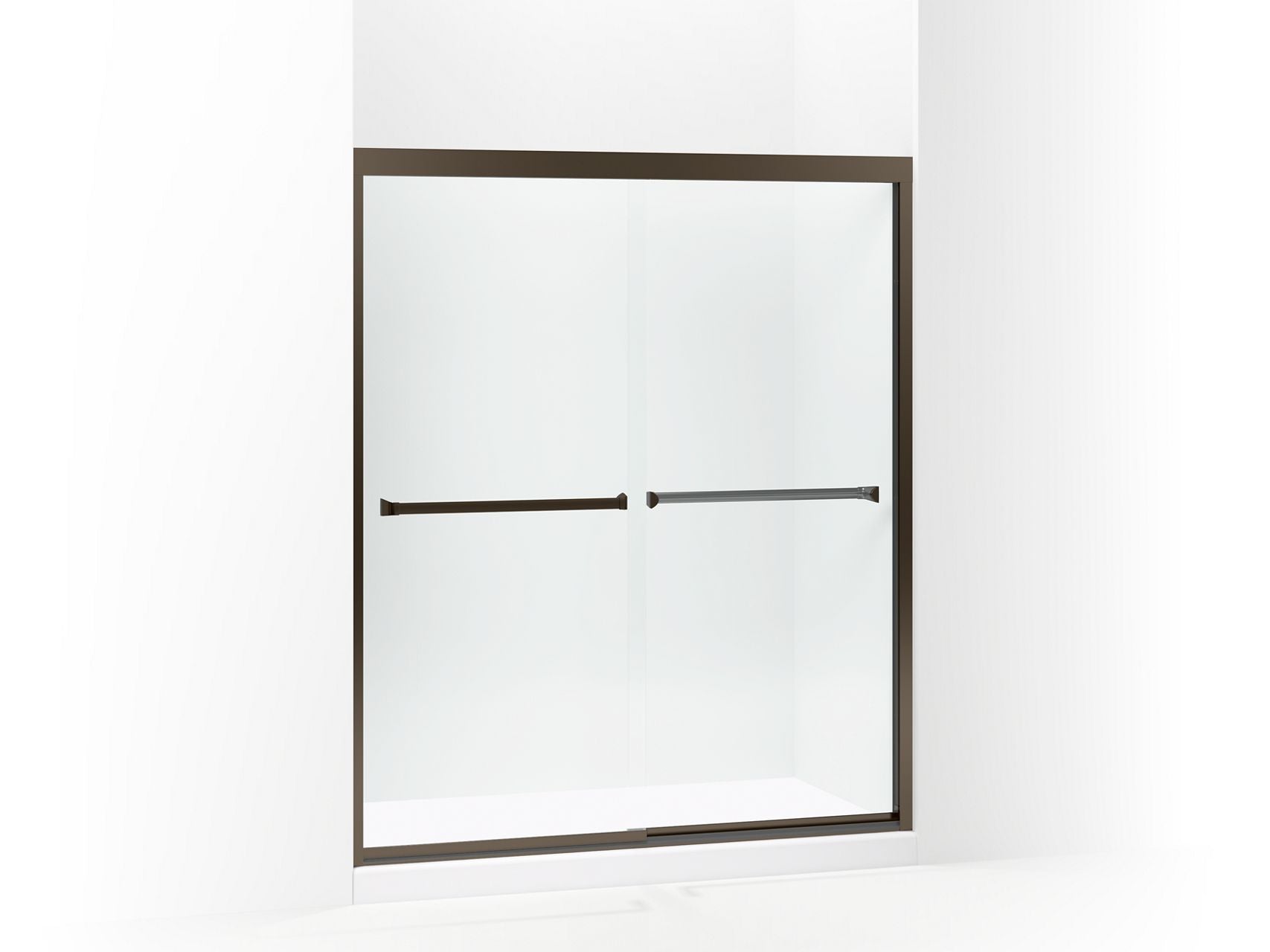 Sterling 581075-59 Meritor Frameless Sliding Shower Door 54-3/8"-59-3/8" x 69-11/16", Deep Bronze