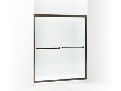Sterling 581075-59 Meritor Frameless Sliding Shower Door 54-3/8"-59-3/8" x 69-11/16", Deep Bronze