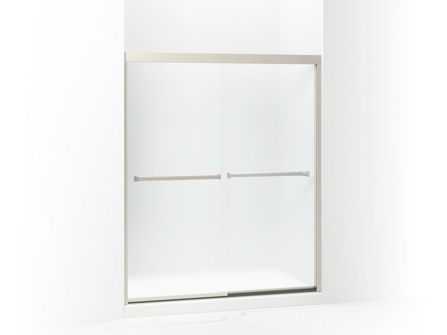 Sterling 581075-59 Meritor Frameless Sliding Shower Door 54-3/8"-59-3/8" x 69-11/16", Nickel