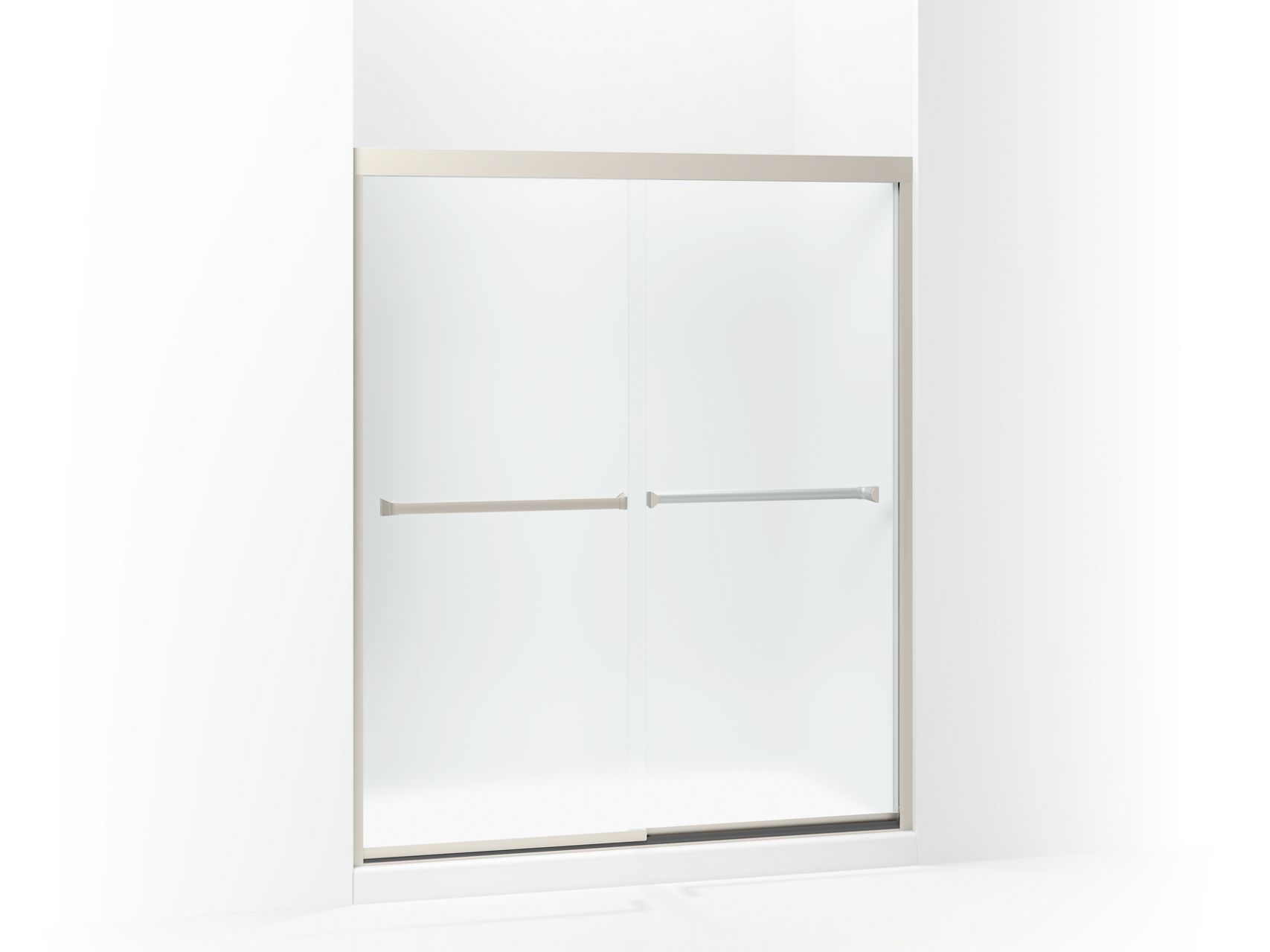 Sterling 581075-59 Meritor Frameless Sliding Shower Door 54-3/8"-59-3/8" x 69-11/16", Nickel
