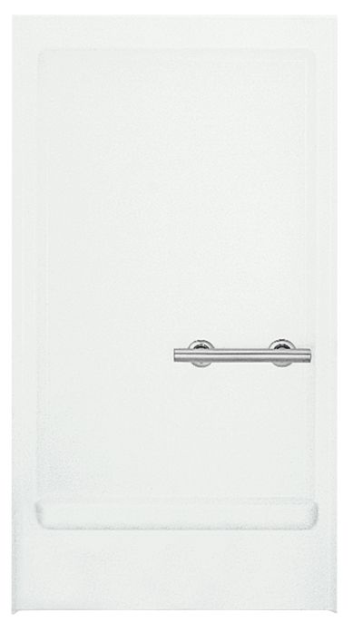 Sterling 62052123 OC-SS-39 39-3/8" Vikrell® Shower Back Wall with Right Grab Bar, White