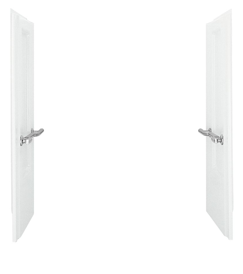 Sterling 62065103 OC-S-63 39-3/8" Vikrell® End Wall Set with Grab Bars, White