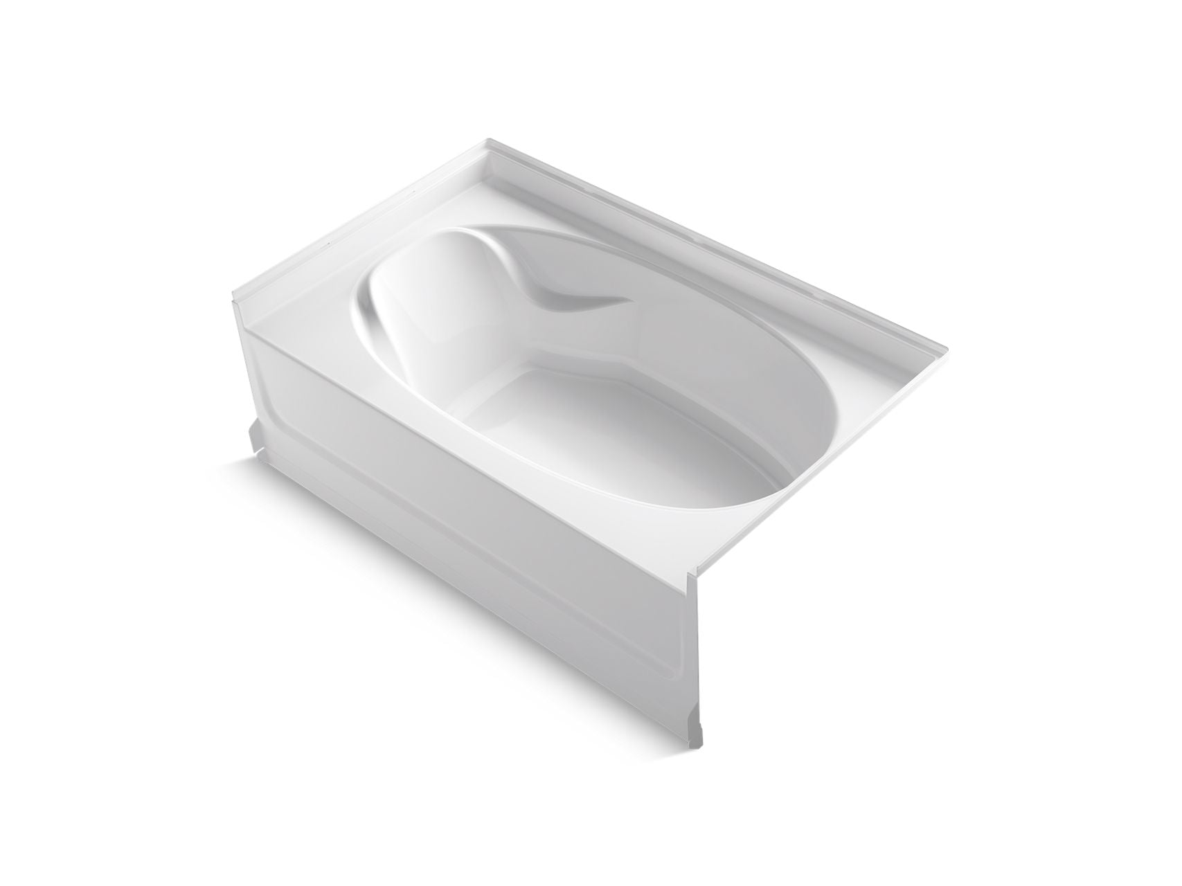 Sterling 71101122 Ensemble 60" x 36" Vikrell® Bath, Right Above-floor Drain, White