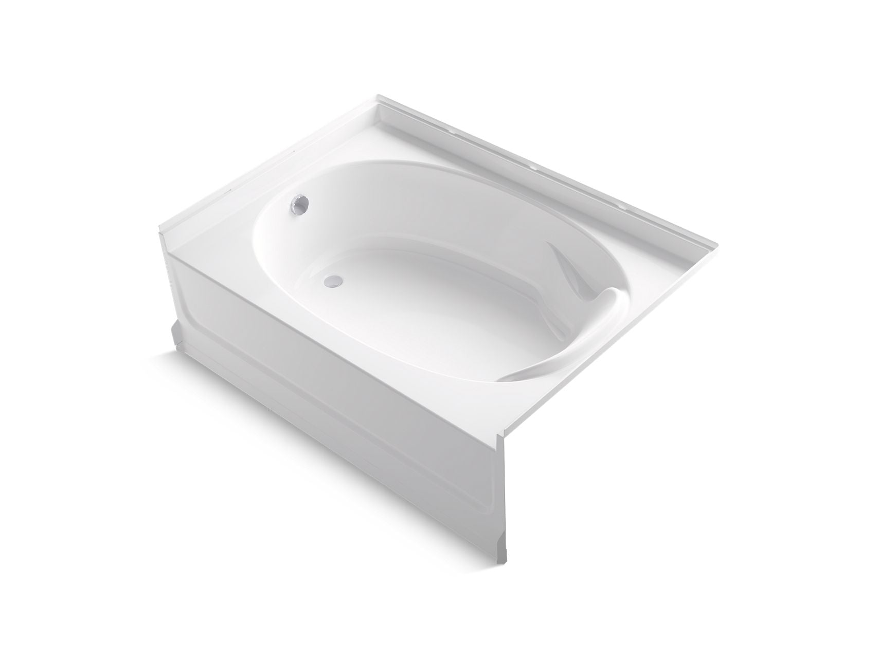 Sterling 71111112 Ensemble 60" x 42" Vikrell® Bath, Left Above-floor Drain, White