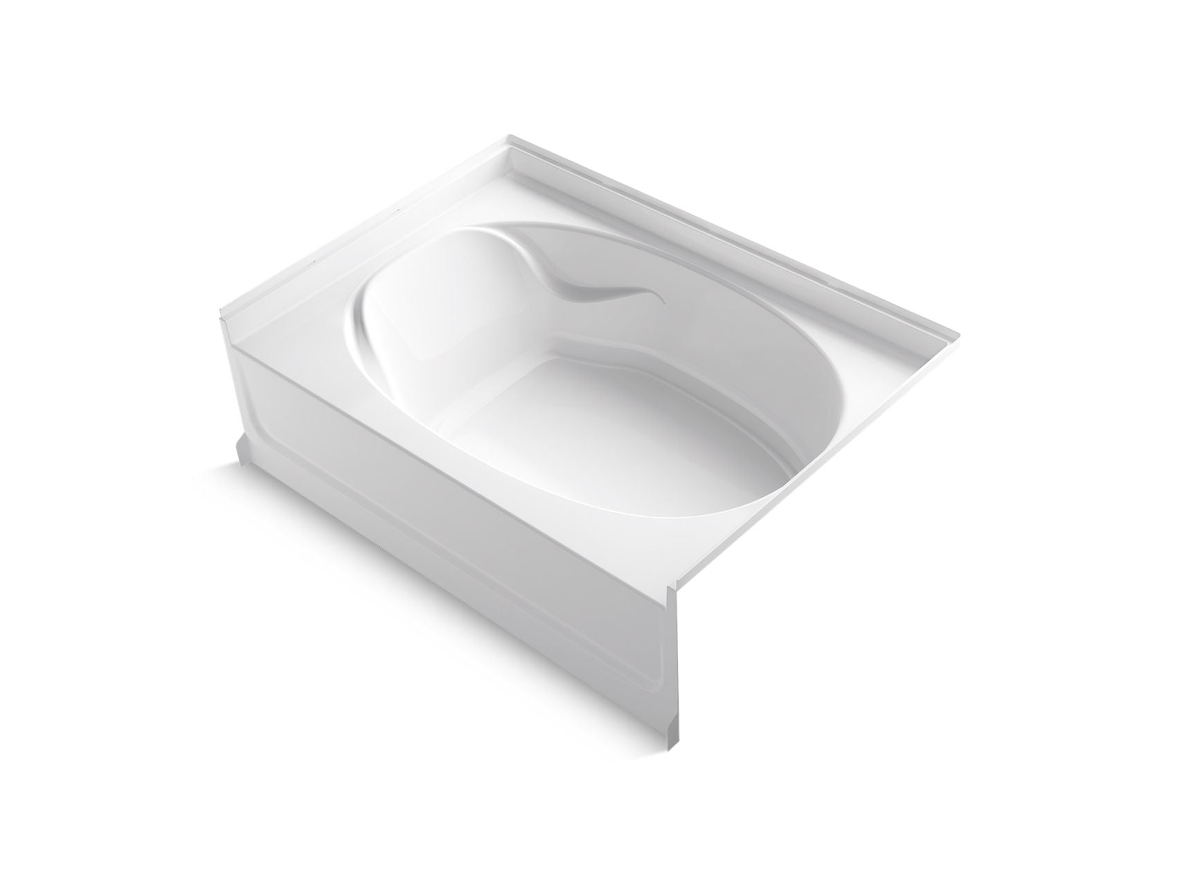 Sterling 71111122 Ensemble 60" x 42" Vikrell® Bath, Right Above-floor Drain, White