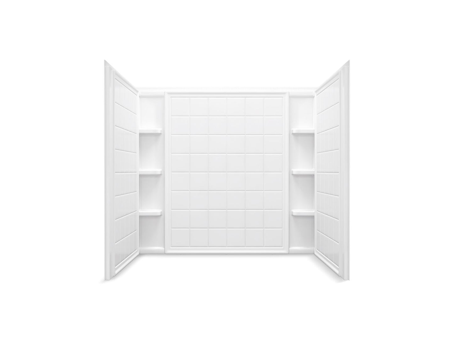Sterling 71114100 Ensemble Tile 60" x 42" Vikrell® Bath/shower Wall Set, White