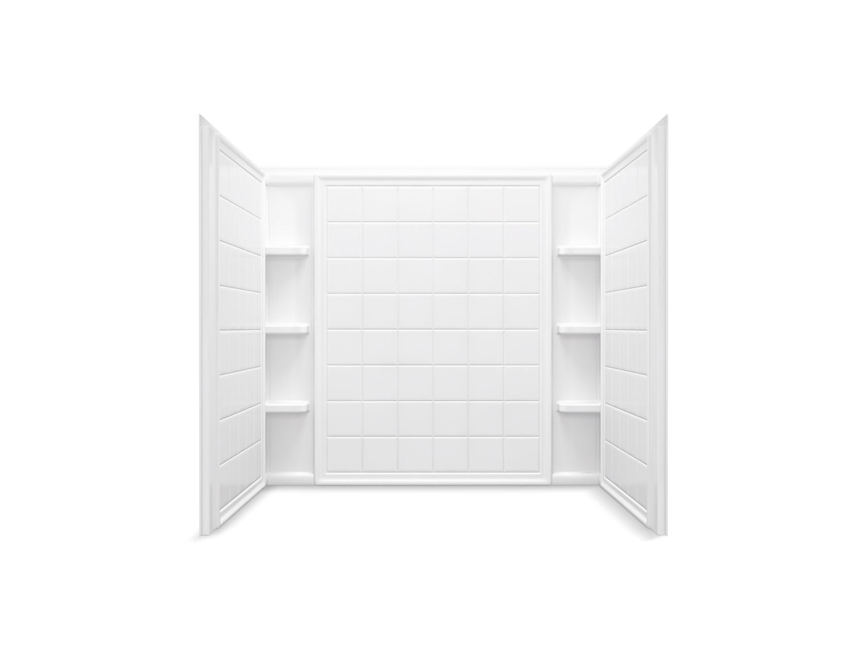 Sterling 71114100 Ensemble Tile 60" x 42" Vikrell® Bath/shower Wall Set, White