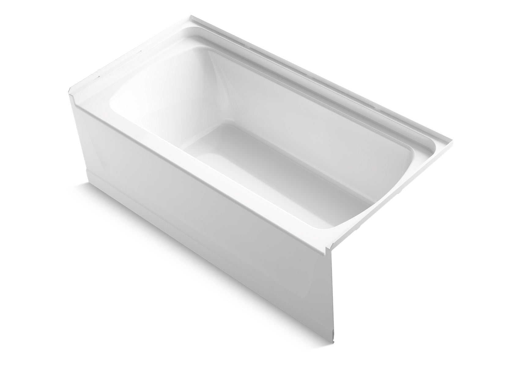 Sterling 71171122 Ensemble 60" x 30" Vikrell® Bath, Right Above-floor Drain, White