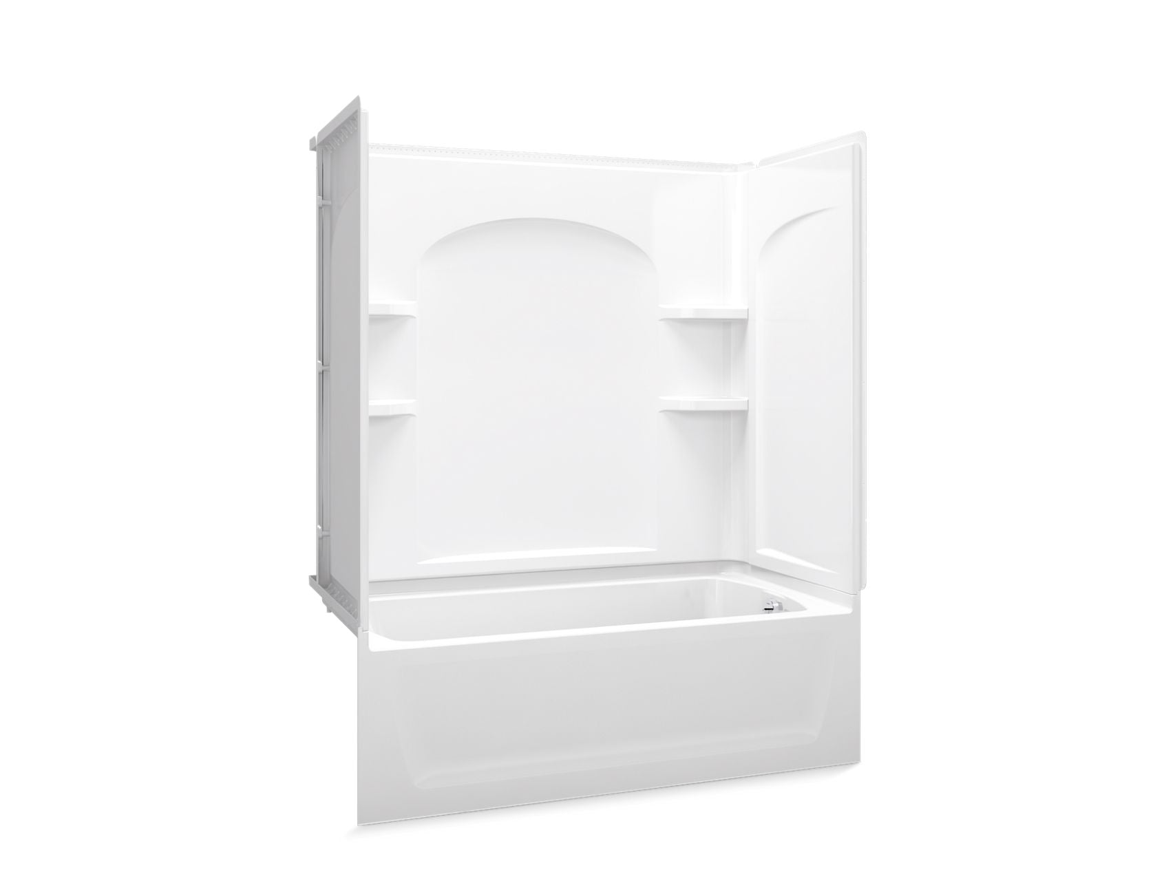 Sterling 71220120 Ensemble Curve 60" x 32" Vikrell® Bath/shower, Right Drain, White