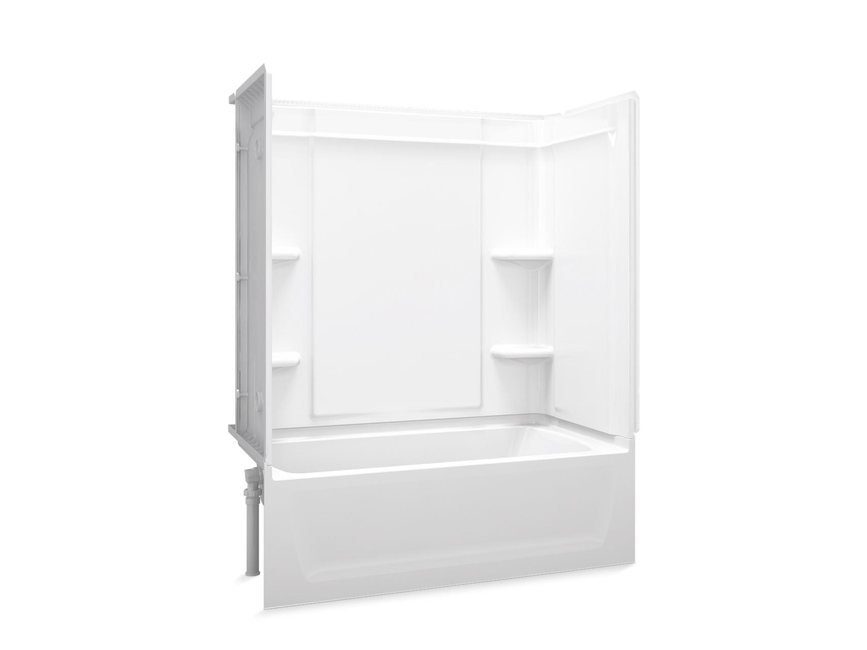 Sterling 71320110 Ensemble Medley 60" x 32" Vikrell® Bath/shower, Left Drain, White