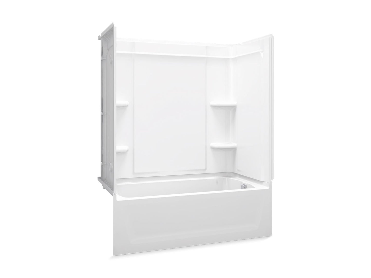 Sterling 71320120 Ensemble Medley 60" x 32" Vikrell® Bath/shower, Right Drain, White