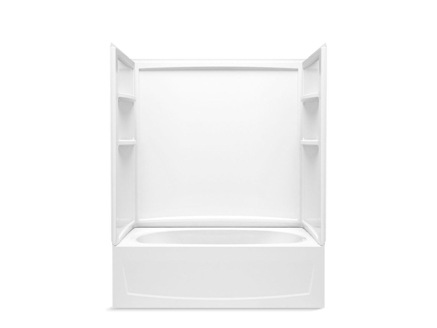 Sterling 71340118 Performa 2 60" x 29" Above-floor-drain Vikrell® Bath/shower with Aging in Place Backerboards, Left Drain, W