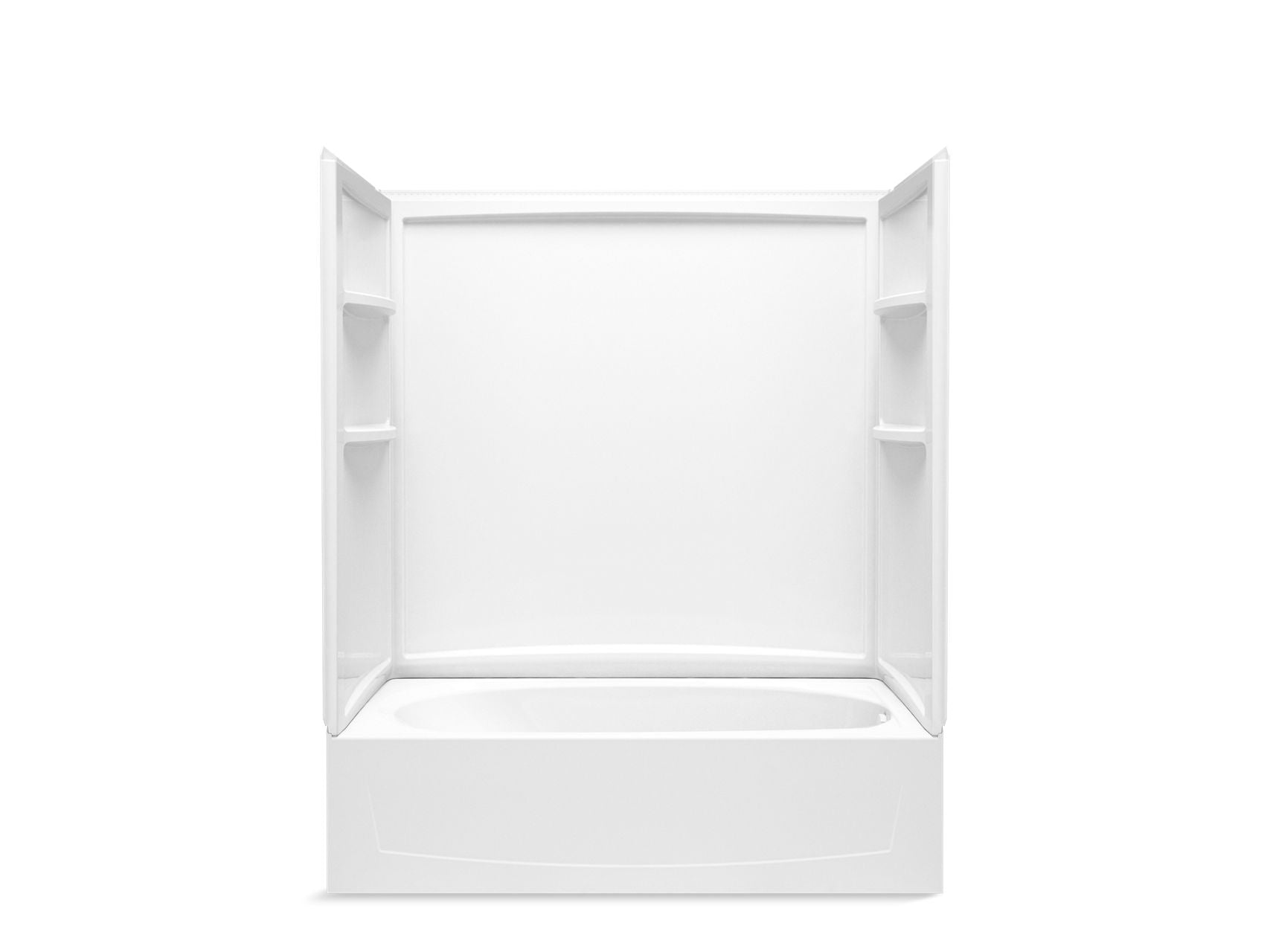 Sterling 71340126 Performa 2 60" x 29" Vikrell® Bath/shower with Aging in Place Backerboards, Right Drain, White