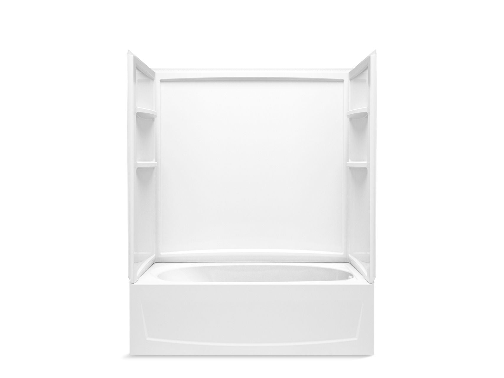 Sterling 71340128 Performa 2 60" x 29" Above-floor-drain Vikrell® Bath/shower with Aging in Place Backerboards, Right Drain, 