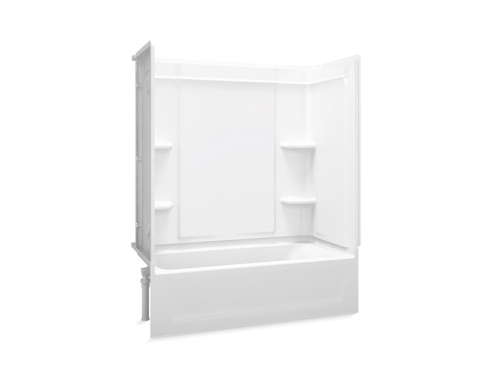 Sterling 71370110 Ensemble Medley 60" x 30" Vikrell® Bath/shower, Left Drain, White