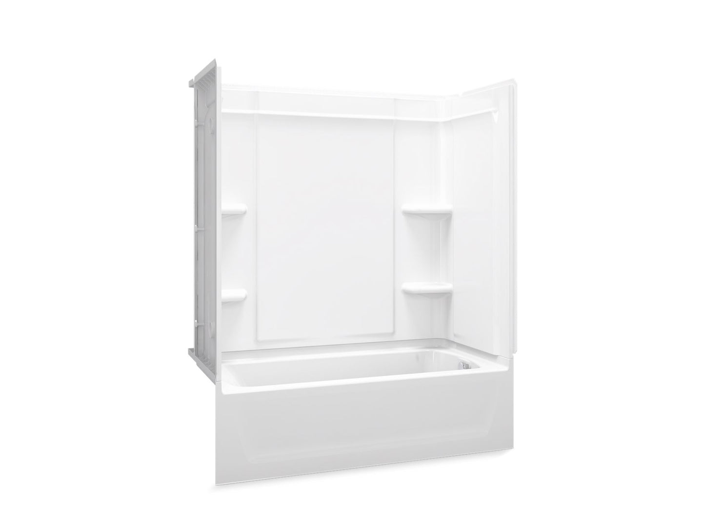 Sterling 71370120 Ensemble Medley 60" x 30" Vikrell® Bath/shower, Right Drain, White
