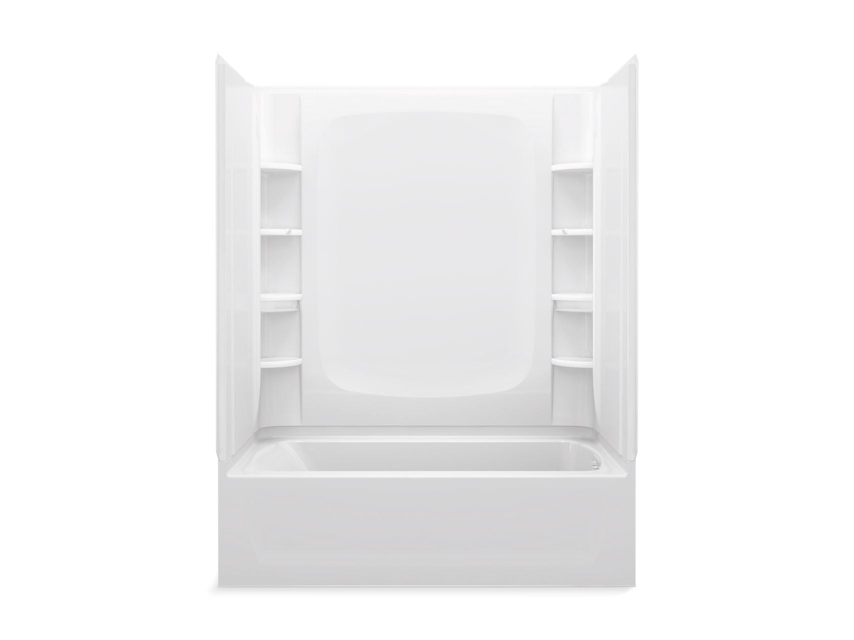Sterling 71470122 STORE+ 60" x 30" Vikrell® Bath/shower, Right Above-floor Drain, White