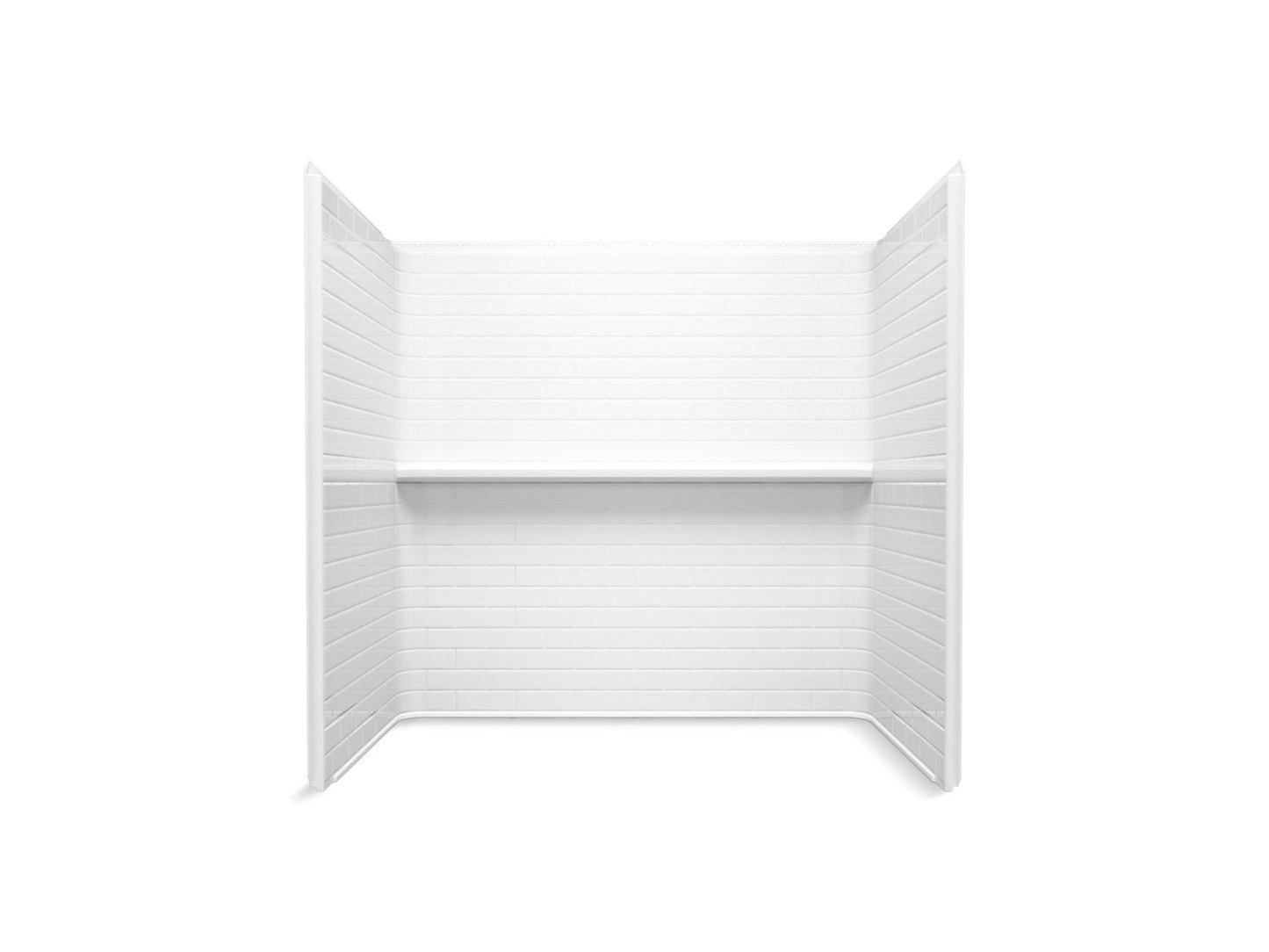 Sterling 71514106 Traverse 60" x 42" Vikrell® Bath/shower Wall Set with Aging in Place Backerboards, White