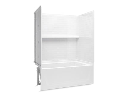 Sterling 71520112 Traverse 60" x 32" Vikrell® Bath/shower, Left Above-floor Drain, White