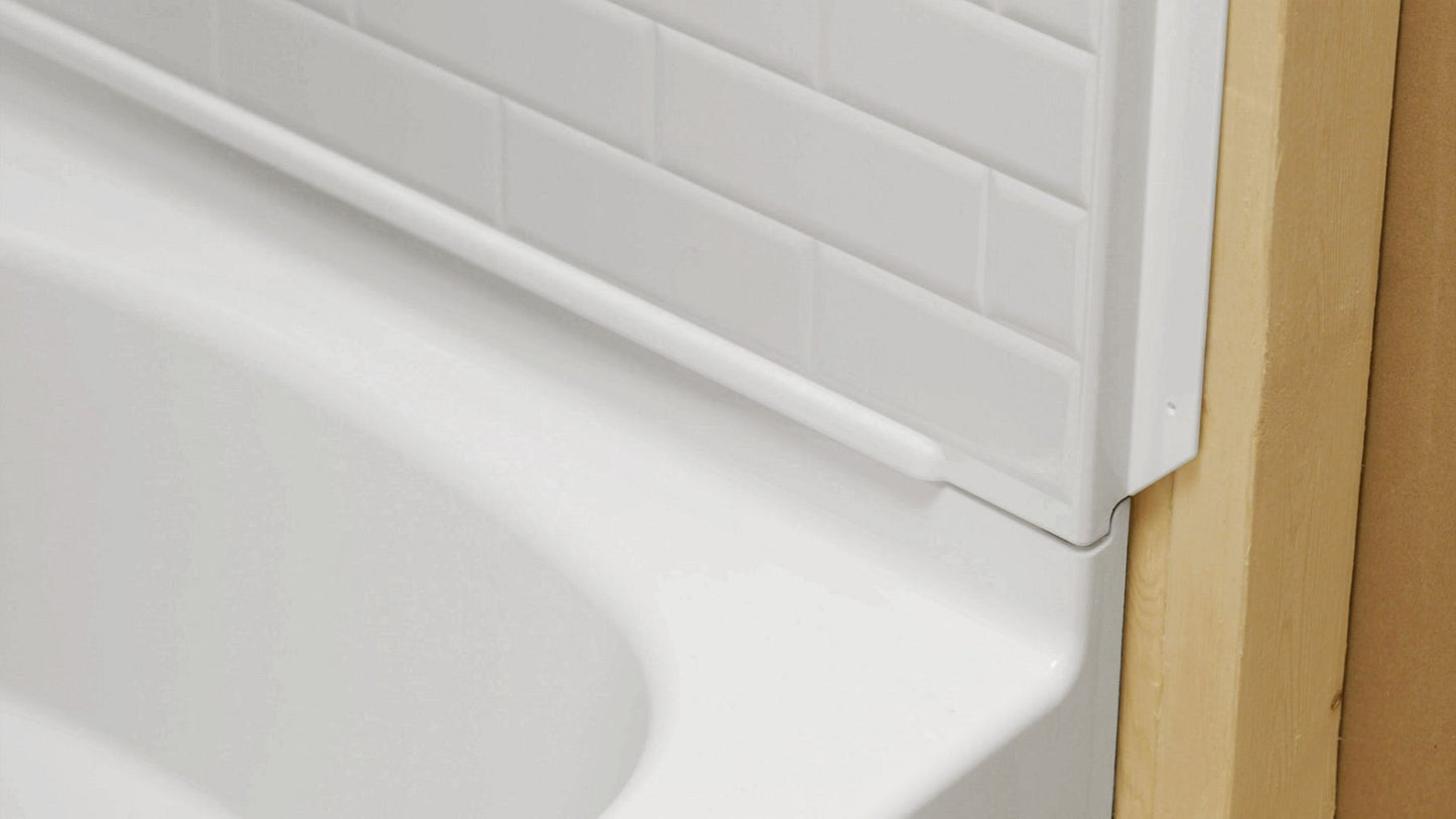 Sterling 71520126 Traverse 60" x 32" Vikrell® Bath/shower with Aging in Place Backerboards, Right Drain, White