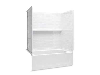 Sterling 71520126 Traverse 60" x 32" Vikrell® Bath/shower with Aging in Place Backerboards, Right Drain, White