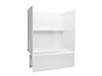 Sterling 71570112 Traverse 60" x 30" Vikrell® Bath/shower, Left Above-floor Drain, White