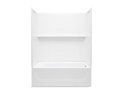 Sterling 71570126 Traverse 60" x 30" Vikrell® Bath/shower with Aging in Place Backerboards, Right Drain, White