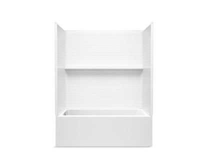 Sterling 71600118 Forum Traverse 60" x 30" Above-floor-drain Vikrell® Bath/shower with Aging in Place Backerboards, Left Drai