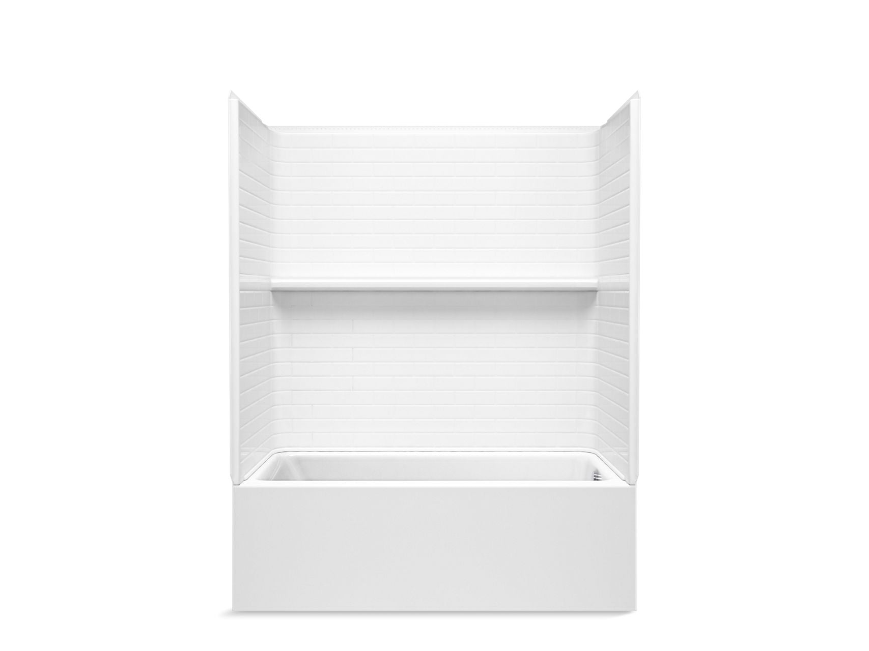 Sterling 71600122 Forum Traverse 60" x 30" Above-floor-drain Vikrell® Bath/shower, Right Drain, White