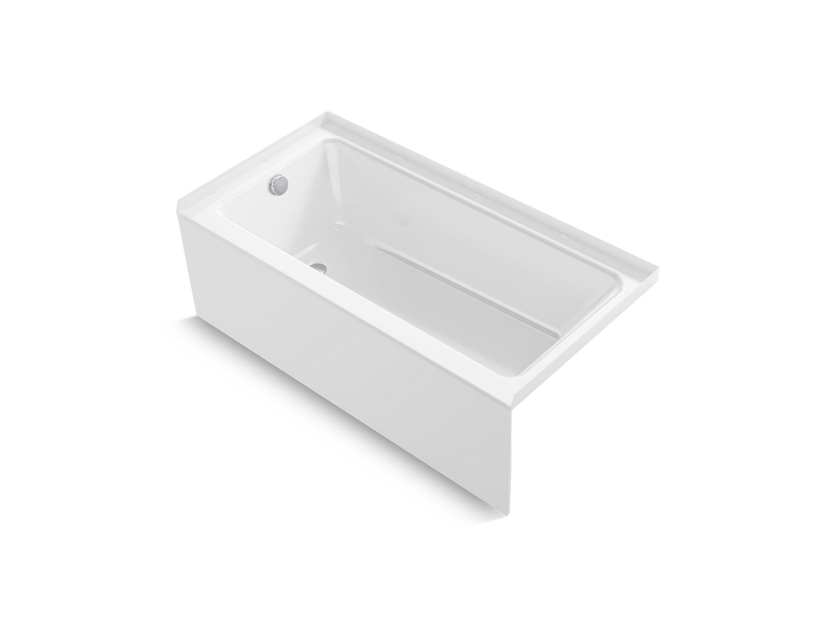 Sterling 71601112 Forum 60" x 30" Above-floor-drain Vikrell® Alcove Bath, Left Drain, White