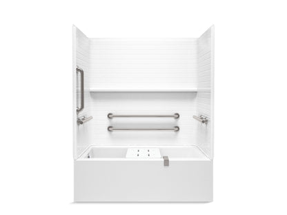 Sterling 71620115 Forum Traverse 60" x 36" Vikrell® Alcove Bath/shower with Aging in Place Backerboards, Grab Bars, and Bath 
