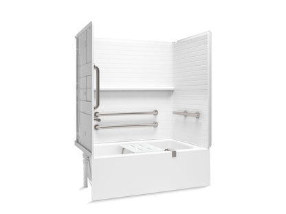 Sterling 71620115 Forum Traverse 60" x 36" Vikrell® Alcove Bath/shower with Aging in Place Backerboards, Grab Bars, and Bath 