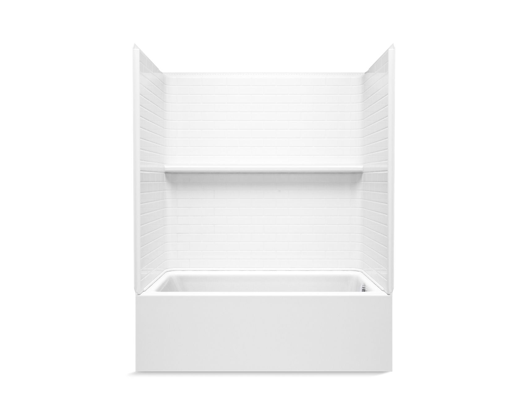 Sterling 71620120 Forum Traverse 60" x 36" Vikrell® Bath/shower, Right Drain, White