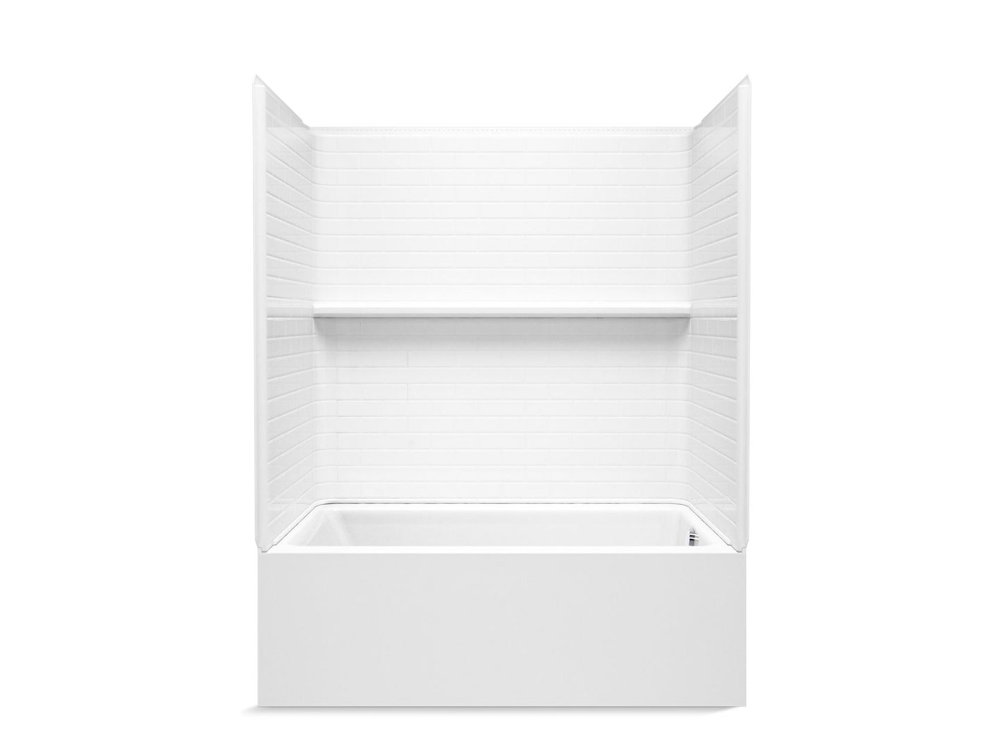 Sterling 71620122 Forum Traverse 60" x 36" Above-floor-drain Vikrell® Bath/shower, Right Drain, White