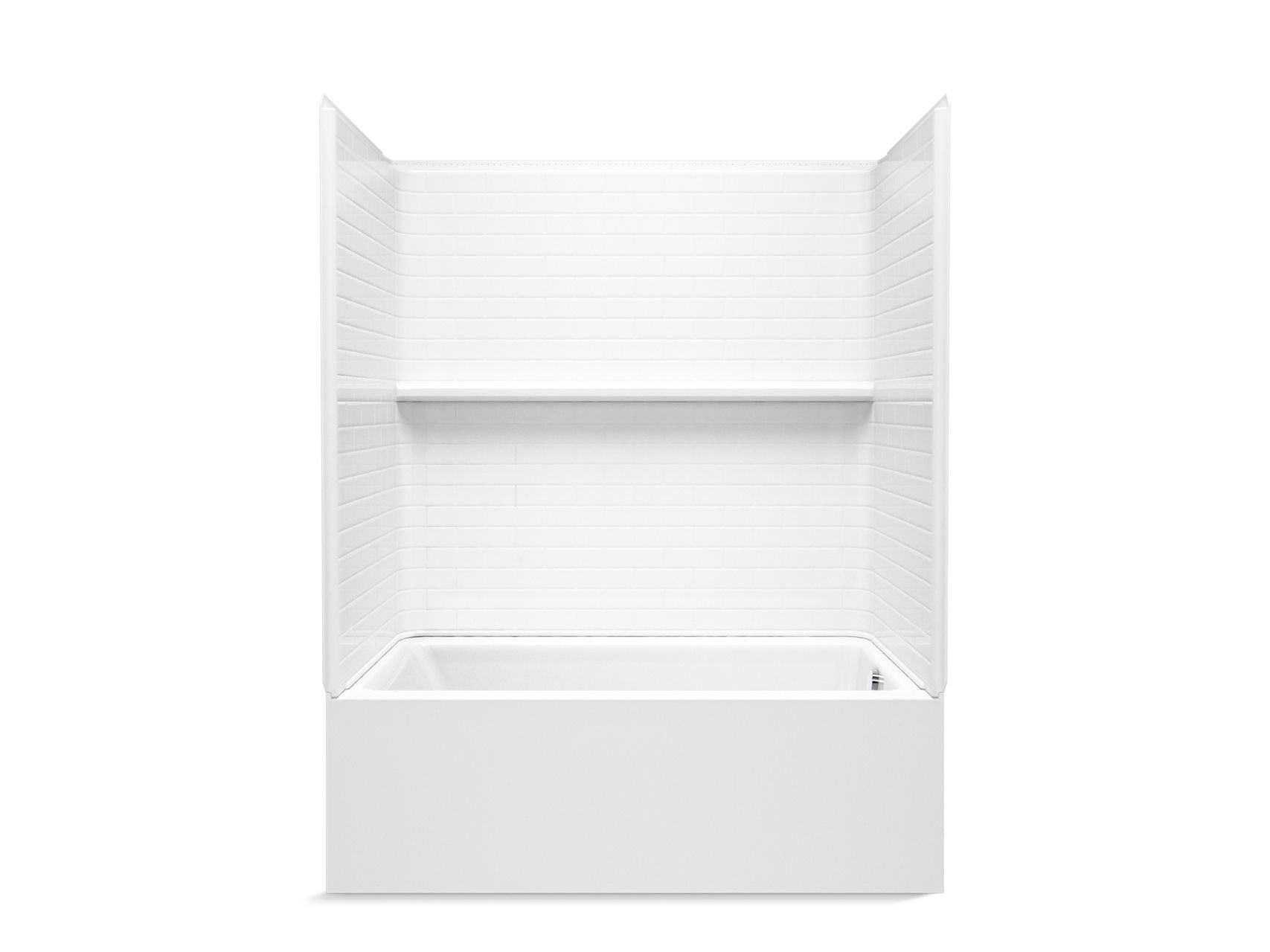 Sterling 71620122 Forum Traverse 60" x 36" Above-floor-drain Vikrell® Bath/shower, Right Drain, White