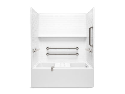 Sterling 71620125 Forum Traverse 60" x 36" Vikrell® Alcove Bath/shower with Aging in Place Backerboards, Grab Bars, and Bath 