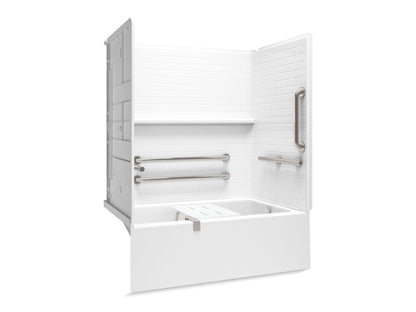 Sterling 71620125 Forum Traverse 60" x 36" Vikrell® Alcove Bath/shower with Aging in Place Backerboards, Grab Bars, and Bath 