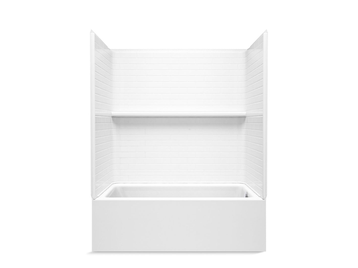 Sterling 71620126 Forum Traverse 60" x 36" Vikrell® Alcove Bath/shower with Aging in Place Backerboards, Right Drain, White