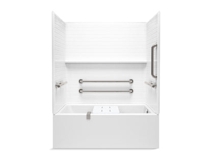 Sterling 71620127 Forum Traverse 60" x 36" Above-floor-drain Vikrell® Alcove Bath/shower with Aging in Place Backerboards, Gr