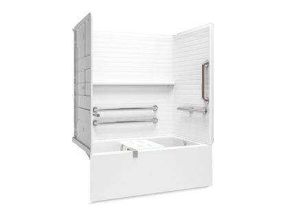 Sterling 71620127 Forum Traverse 60" x 36" Above-floor-drain Vikrell® Alcove Bath/shower with Aging in Place Backerboards, Gr