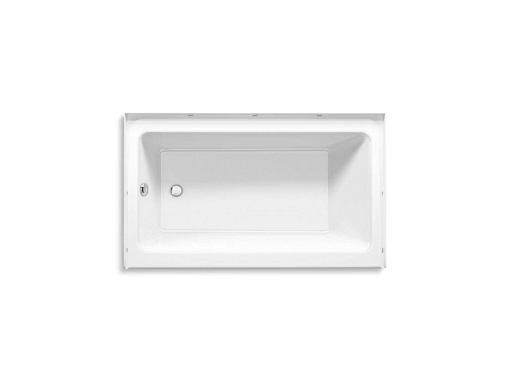 Sterling 71621112 Forum 60" x 36" Above-floor-drain Vikrell® Alcove Bath, Left Drain, White