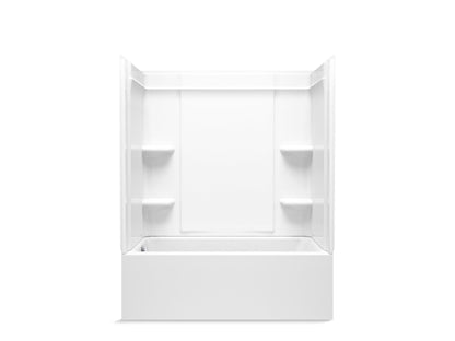 Sterling 71700112 Forum Medley 60" x 30" Above-floor-drain Vikrell® Bath/shower, Left Drain, White
