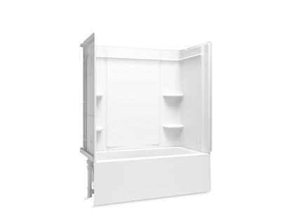 Sterling 71700112 Forum Medley 60" x 30" Above-floor-drain Vikrell® Bath/shower, Left Drain, White