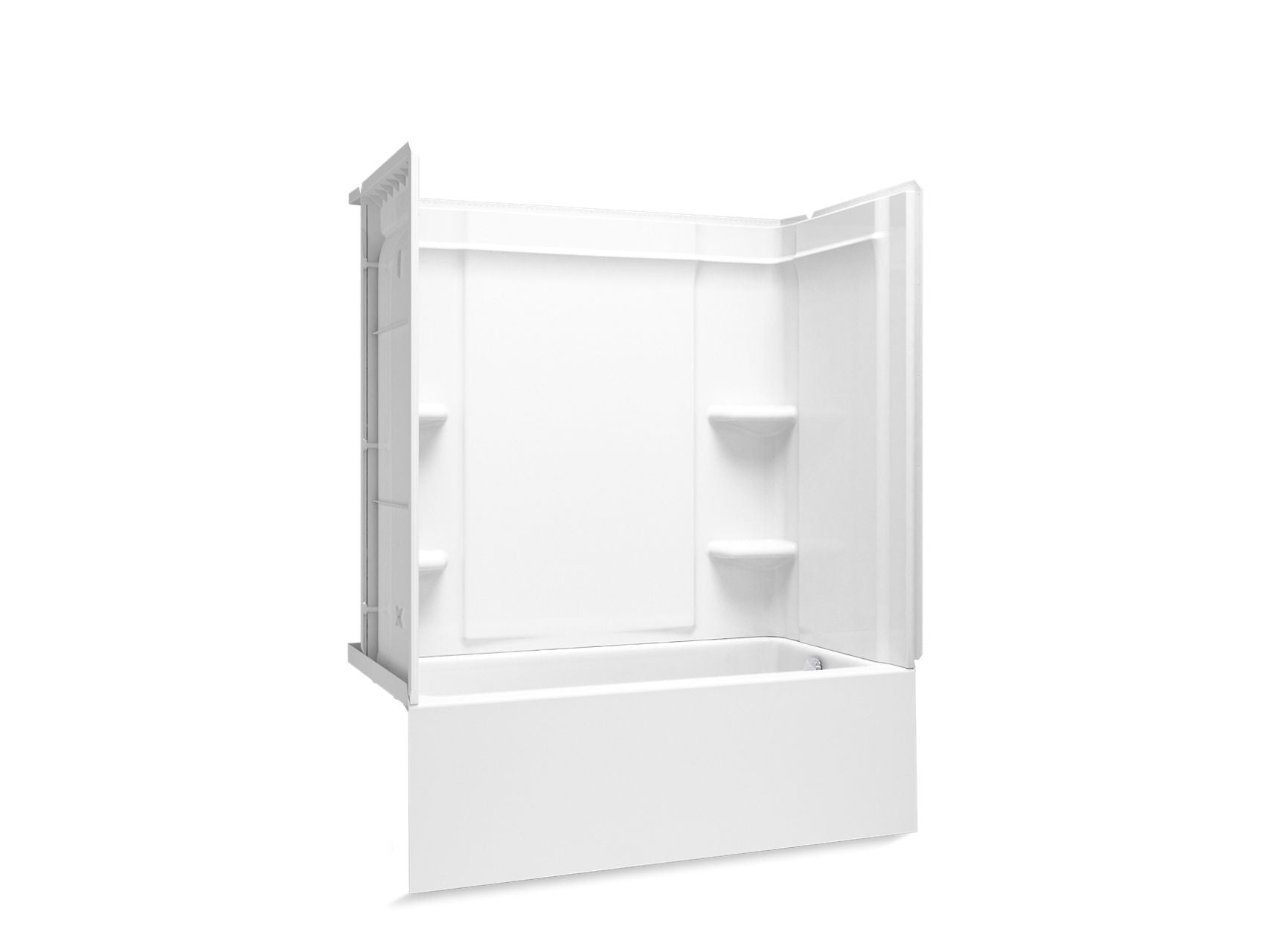 Sterling 71700122 Forum Medley 60" x 30" Above-floor-drain Vikrell® Bath/shower, Right Drain, White
