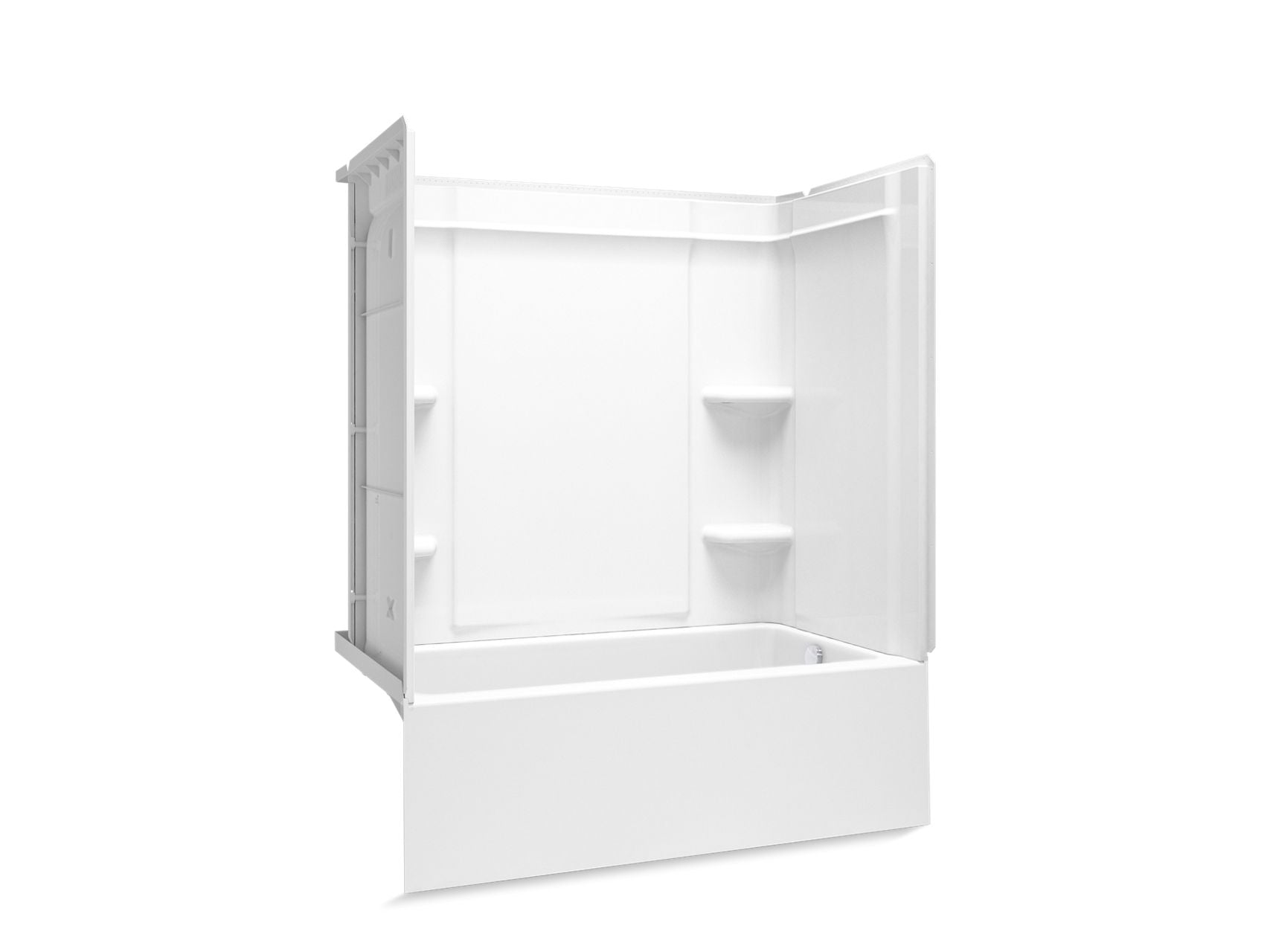 Sterling 71710120 Forum Medley 60" x 32" Vikrell® Bath/shower, Right Drain, White